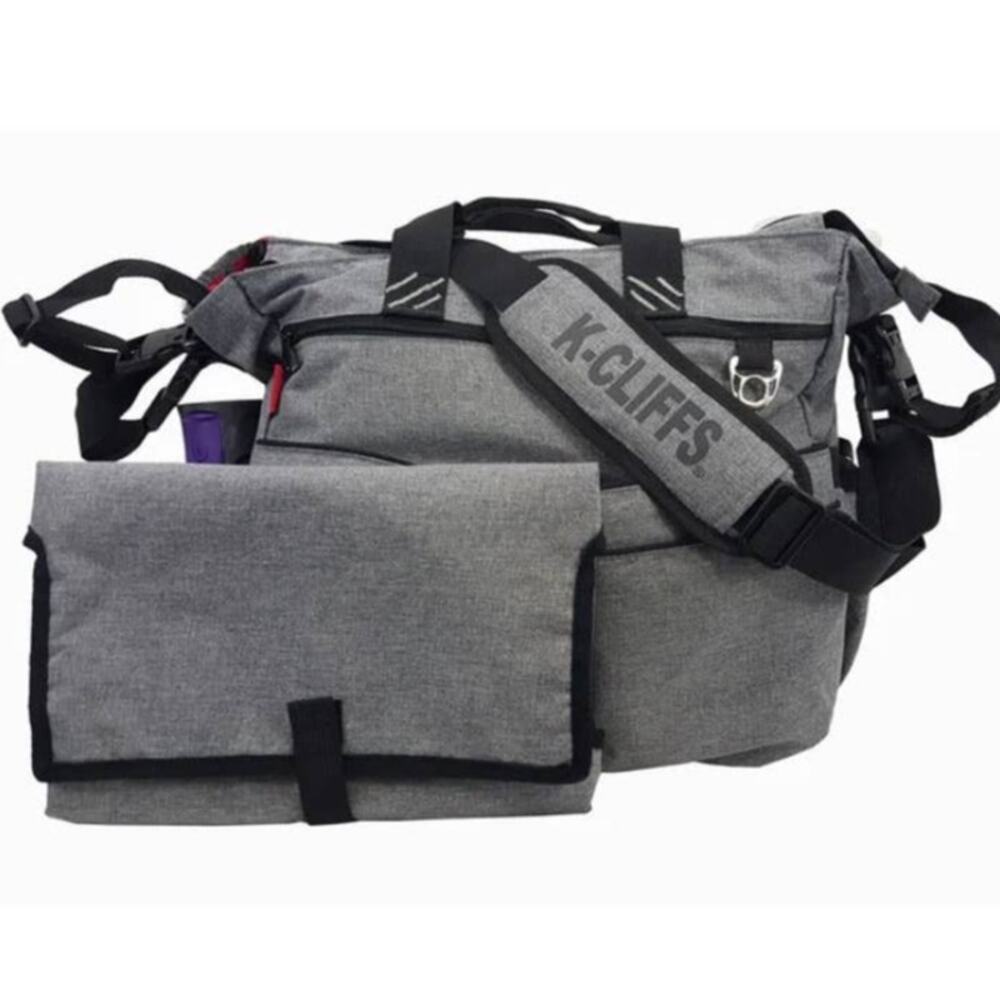 K-Cliffs Diaper Messenger Bag Unisex Organizer Tote with Changing Pad
